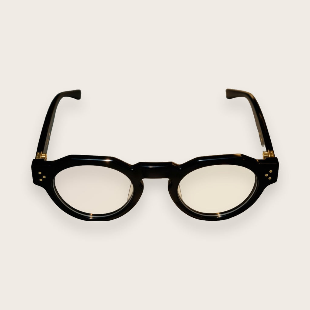 Woolet 007 Round / Panto black with blue-light filtering lenses — 158 mm wide-fit frame