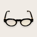 Woolet 007 Round / Panto black with blue-light filtering lenses — 158 mm wide-fit frame