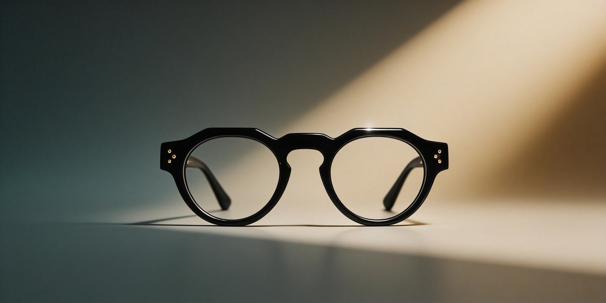 Woolet 007 Round / Panto in black — side profile showing 150 mm temples