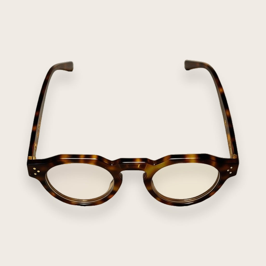 Woolet 007 Round / Panto havana with blue-light filtering lenses — 158 mm wide-fit frame