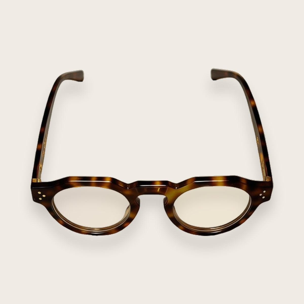 Woolet 007 Round / Panto havana with blue-light filtering lenses — 158 mm wide-fit frame