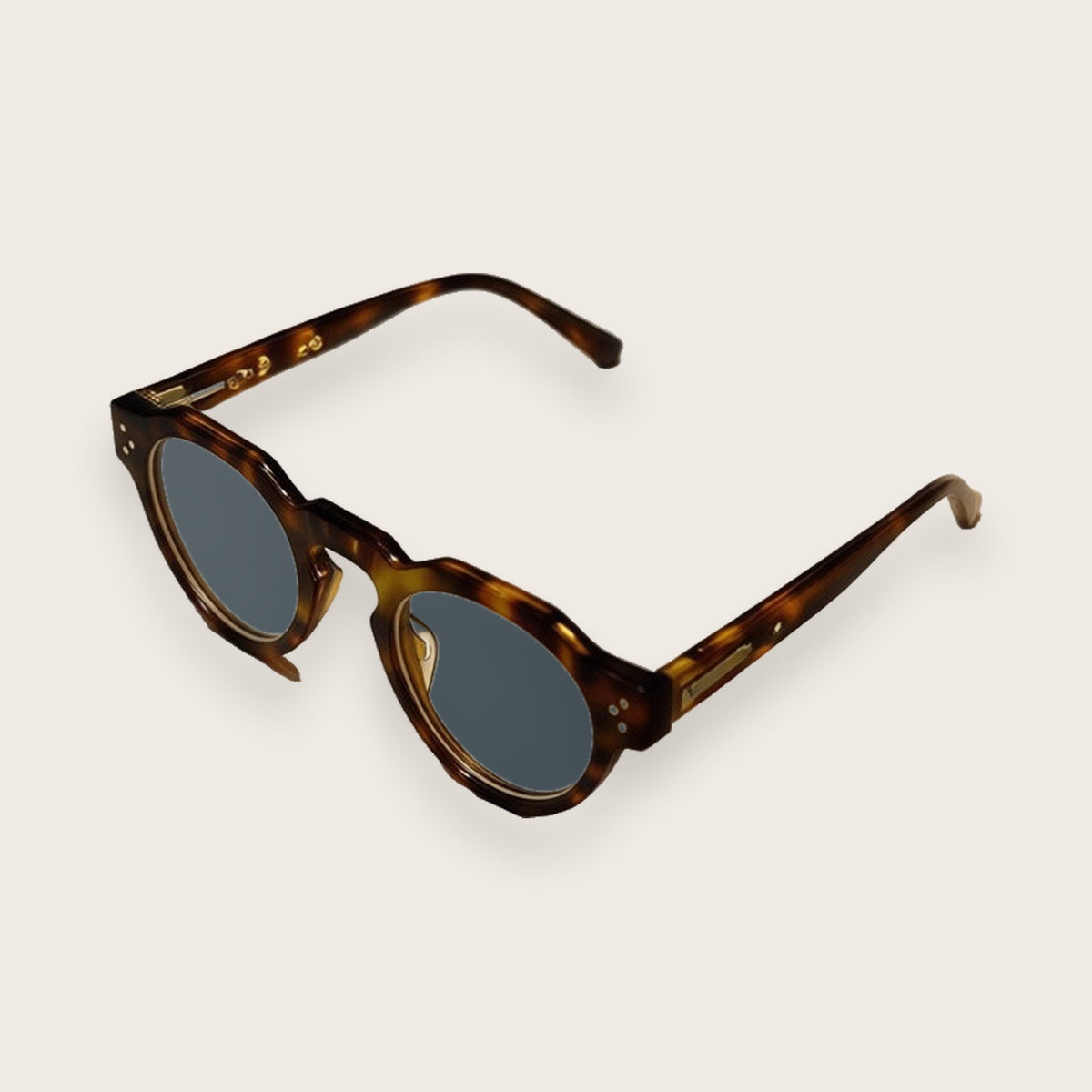 Woolet 007 Round / Panto sunglasses in havana with UV400 lenses — 158 mm wide-fit frame