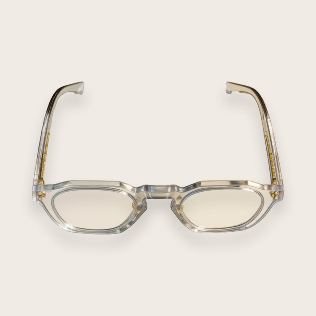 Woolet 007 Round / Panto silver clear with blue-light filtering lenses — 158 mm wide-fit frame