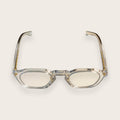 Woolet 007 Round / Panto silver clear with blue-light filtering lenses — 158 mm wide-fit frame