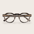 Woolet 007 Round / Panto eyeglasses in Silver Clear - front view, 158 mm wide-fit frame for wide faces