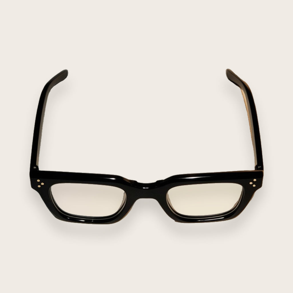 Woolet 009 Soft Square black with blue-light filtering lenses — 158 mm wide-fit frame