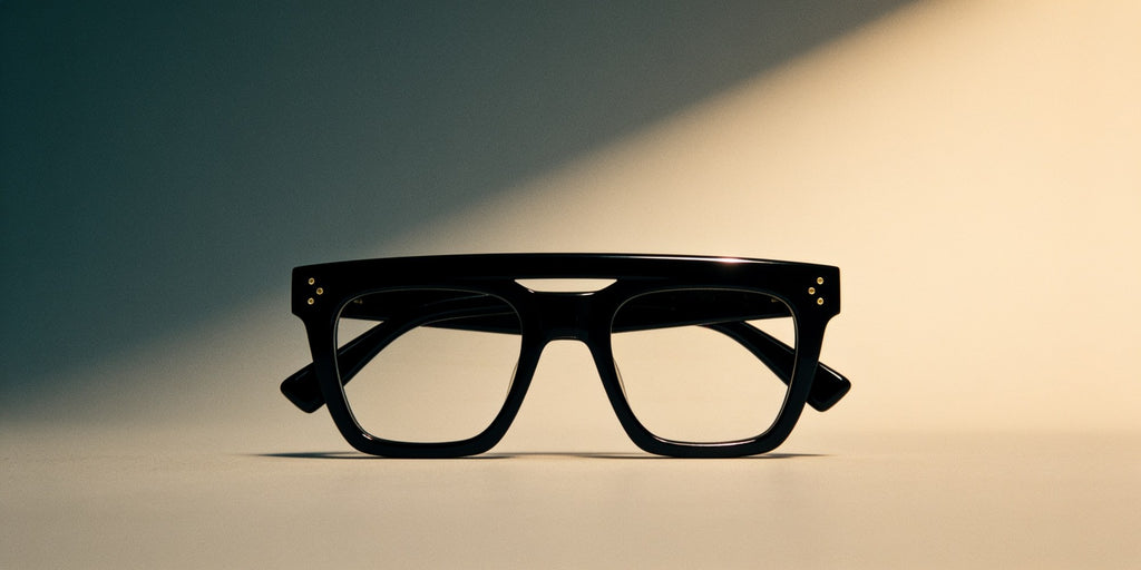Woolet 009 Soft Square in black — side profile showing 150 mm temples
