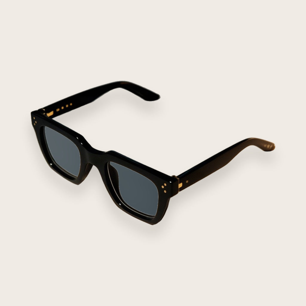 Woolet 009 Soft Square sunglasses in black with UV400 lenses — 158 mm wide-fit frame