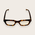 Woolet 009 Soft Square havana with blue-light filtering lenses — 158 mm wide-fit frame