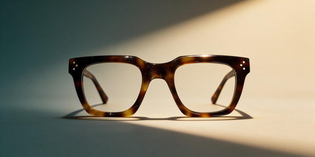 Woolet 009 Soft Square in havana tortoise acetate — pattern runs through the material