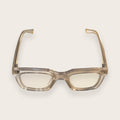Woolet 009 Soft Square silver clear with blue-light filtering lenses — 158 mm wide-fit frame