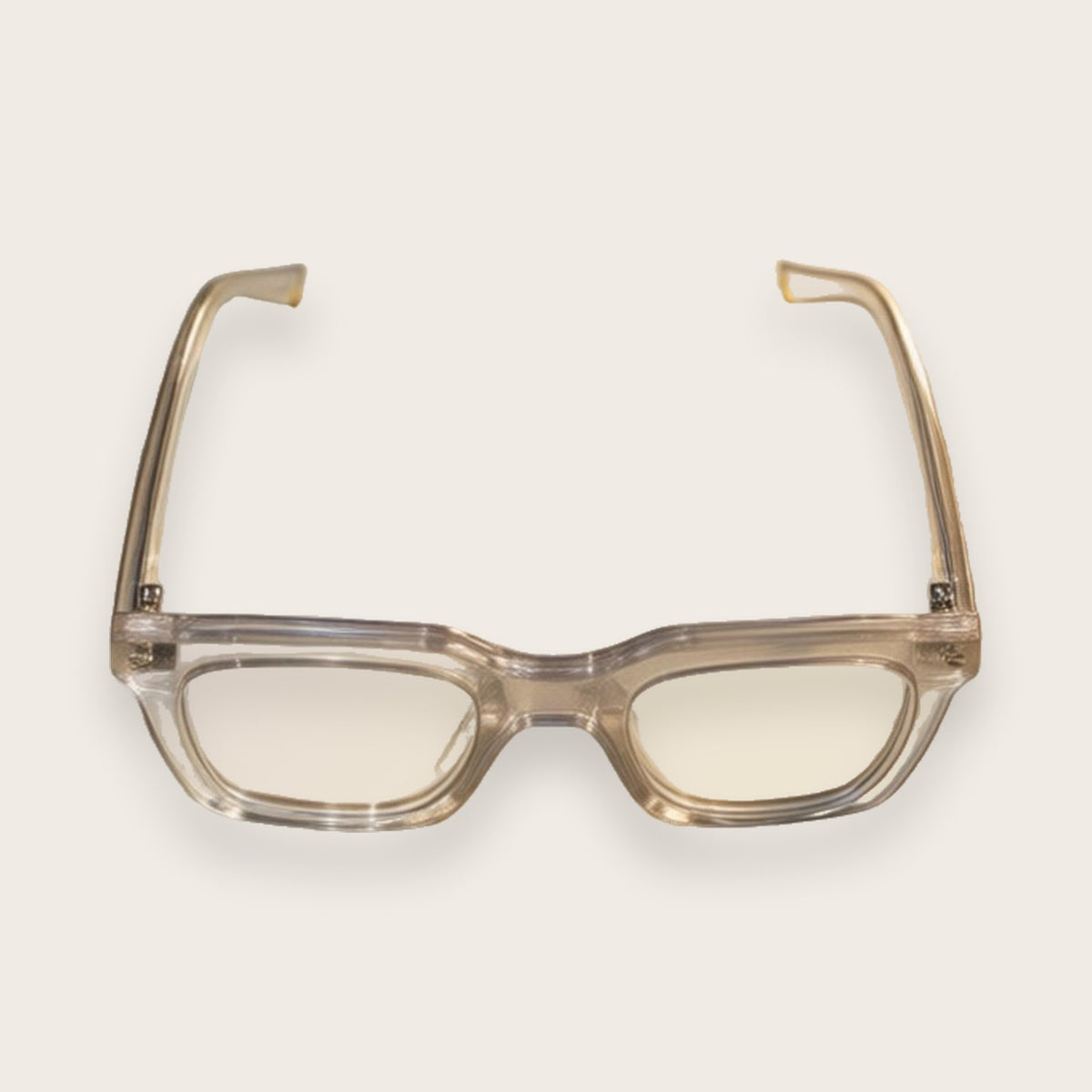 Woolet 009 Soft Square silver clear with blue-light filtering lenses — 158 mm wide-fit frame
