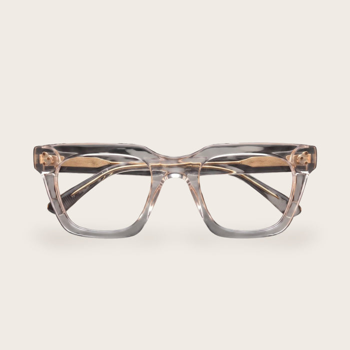 Woolet 009 Soft Square in Silver Clear Mazzucchelli acetate