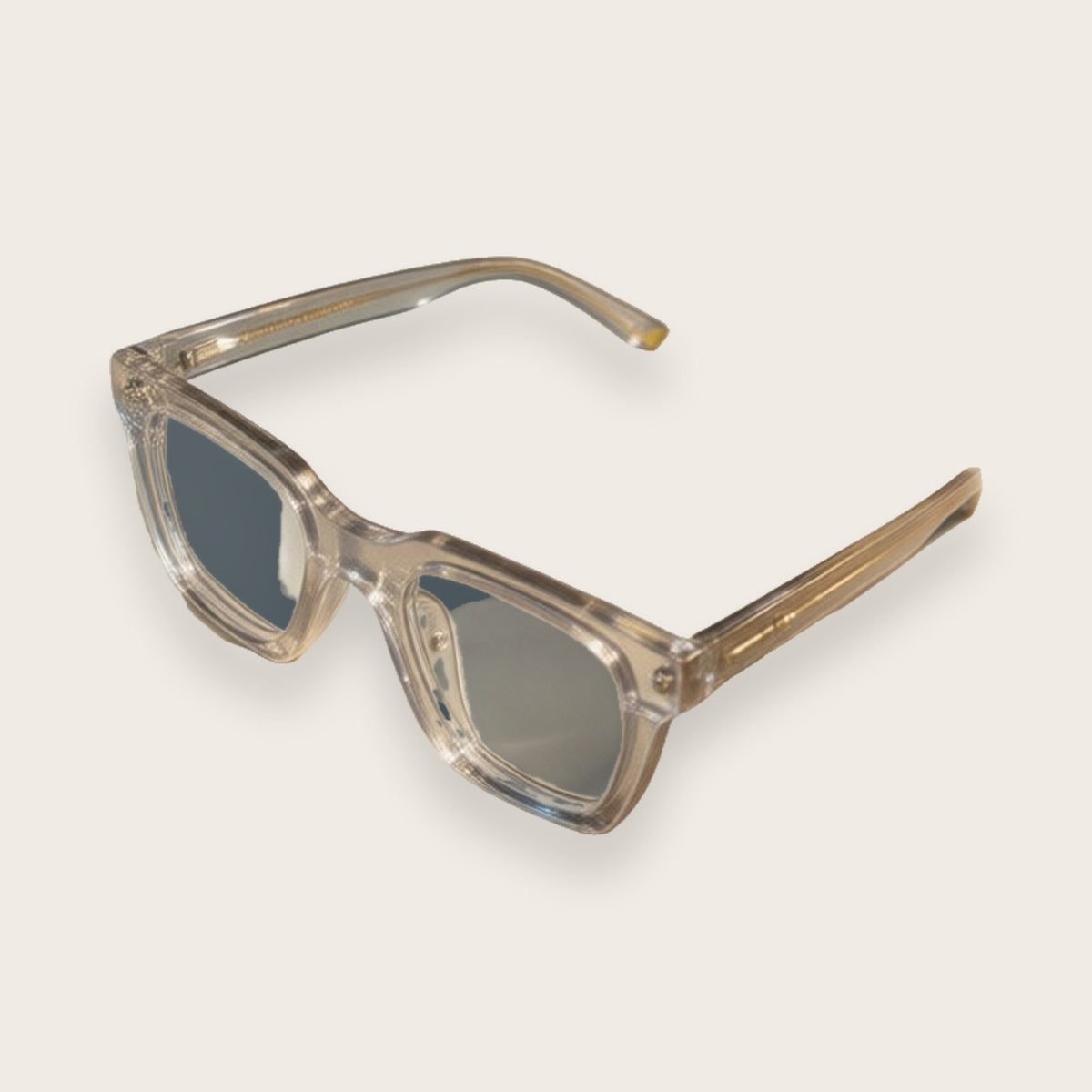 Woolet 009 Soft Square sunglasses in silver clear with UV400 lenses — 158 mm wide-fit frame